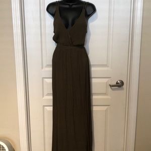 Long maxi dress! Olive with strapped back!